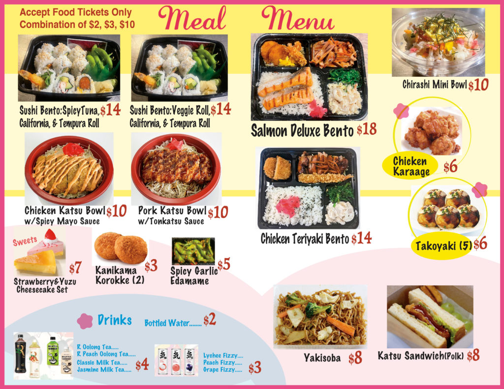 The 5th Spring Festival: FOOD MENU - Kizuna Japanese Society